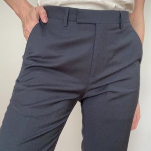 Acne Studios navy wool slim straight leg dress pants men’s unisex 46 S M